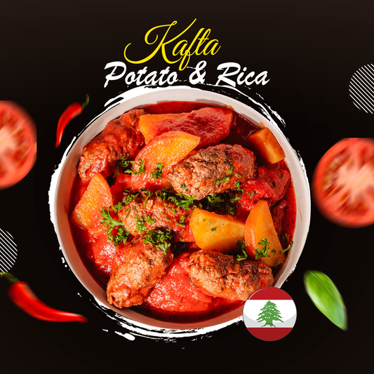 Red sauce KAFTA, Potato and Rice