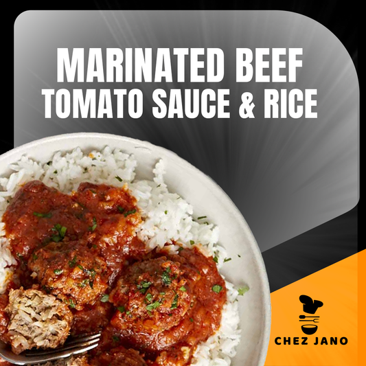 Bœuf à la Sauce Tomate avec Riz Blanc