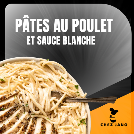 Pâtes au poulet et sauce blanche